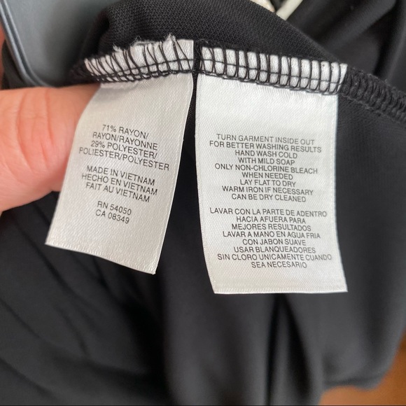 NWOT Rachel Roy Black Faux Wrap Dress - Picture 3 of 12